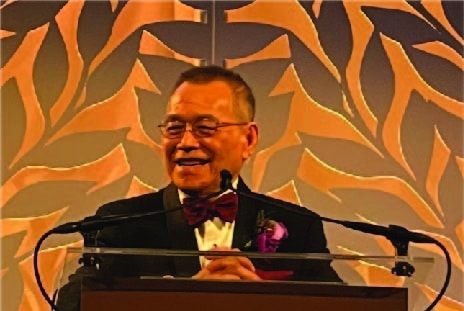 Photo of Dr. Lam giving speech